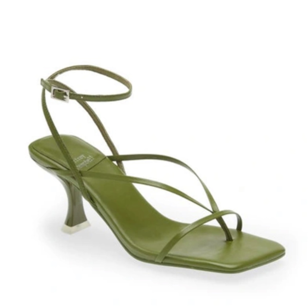 Jeffrey Campbell Luxx Olive Strappy Ankle-Wrap Sandal